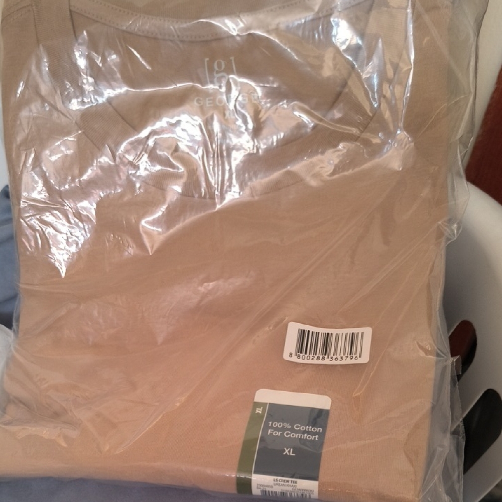 Beige Cotton T-Shirt Long sleeve